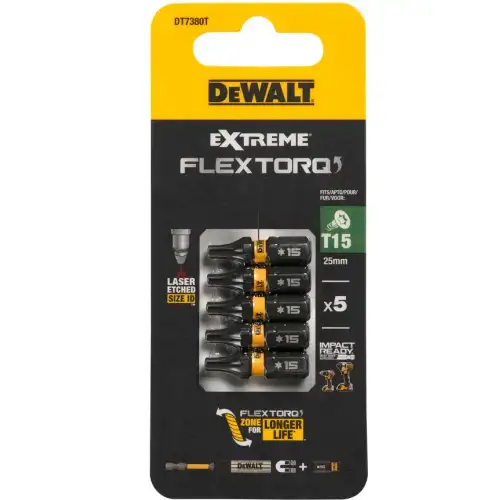 Ponta Torção Impacto DeWALT T15x5 25MM DT7380T-QZ